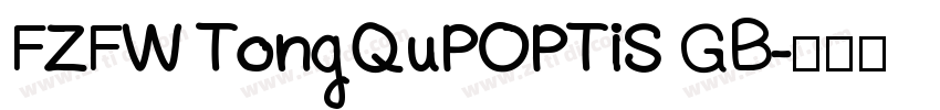 FZFW TongQuPOPTiS GB字体转换